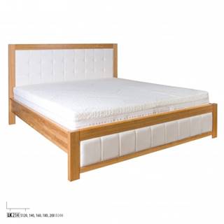 Drewmax  Manželská posteľ - masív LK214 | 160 cm dub, značky Drewmax
