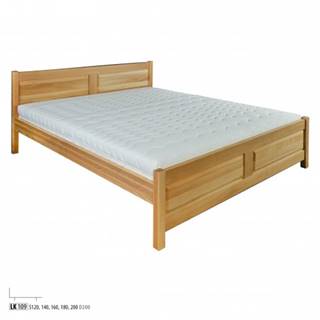 Drewmax Jednolôžková posteľ - masív LK109 | 120 cm buk