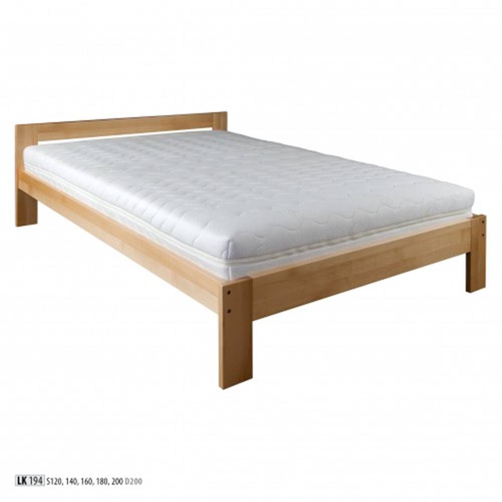 Drewmax  Manželská posteľ - masív LK194 | 200 cm buk, značky Drewmax