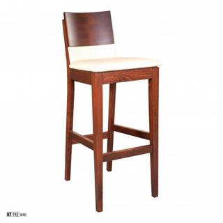 Drewmax  Barová stolička - masív KT192 | buk / koža, značky Drewmax