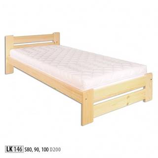 Drewmax  Jednolôžková posteľ - masív LK146 | 100 cm borovica, značky Drewmax