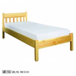 Drewmax Jednolôžková posteľ - masív LK156 | 90 cm borovica