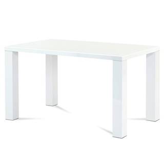Sconto Jedálenský stôl SEBASTIAN biela vysoký lesk, značky Sconto