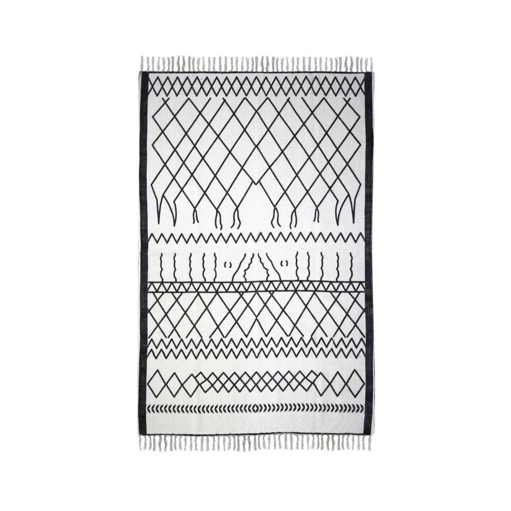 HSM collection Čierno-biely bavlnený koberec  Colorful Living Garrio, 70 × 120 cm, značky HSM collection