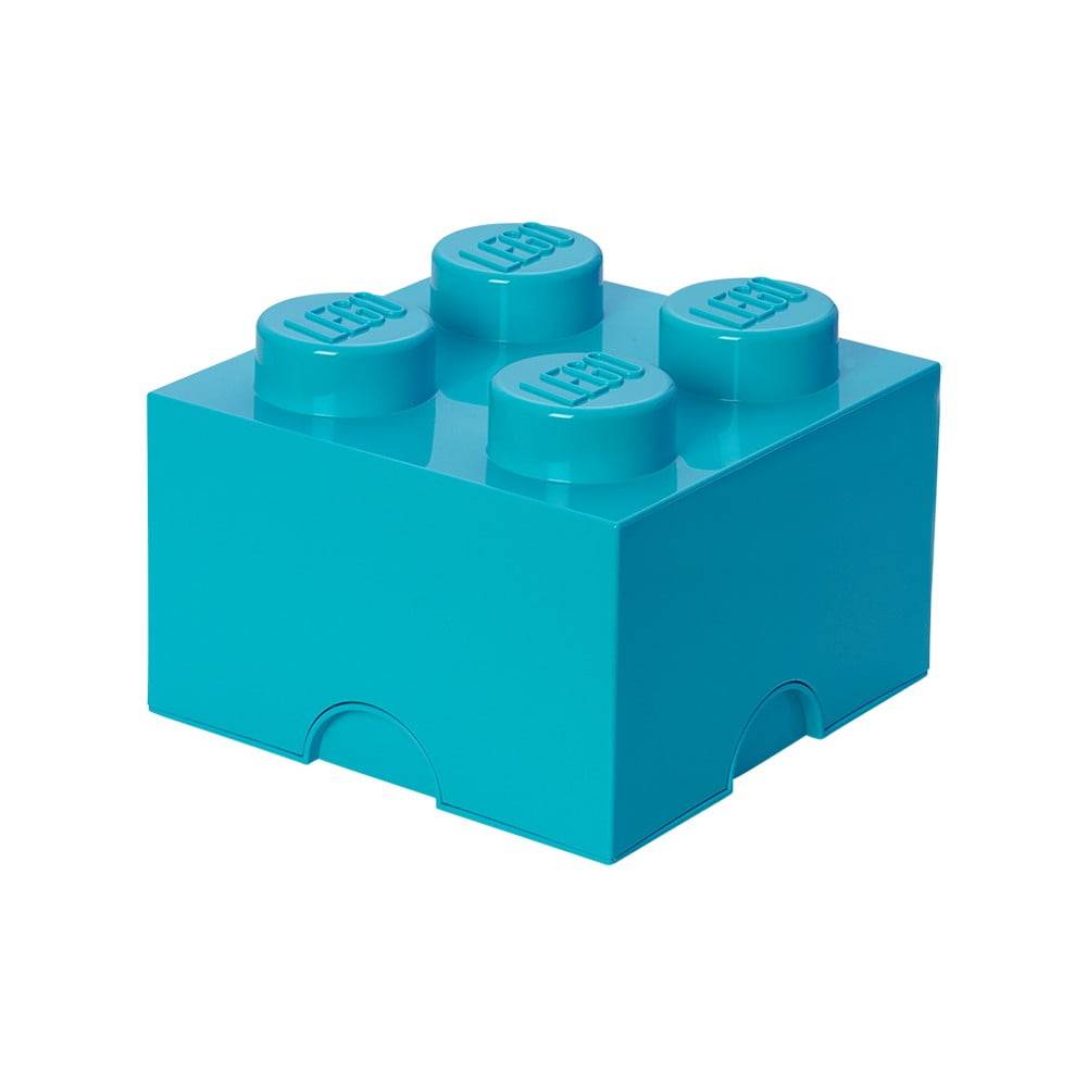LEGO® Azúrovomodrý úložný box štvorec , značky LEGO®