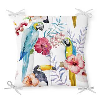 Minimalist Cushion Covers Sedák s prímesou bavlny  Jungle Birds, 40 x 40 cm, značky Minimalist Cushion Covers