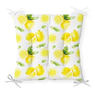 Minimalist Cushion Covers Sedák s prímesou bavlny  Sliced Lemon, 40 x 40 cm, značky Minimalist Cushion Covers