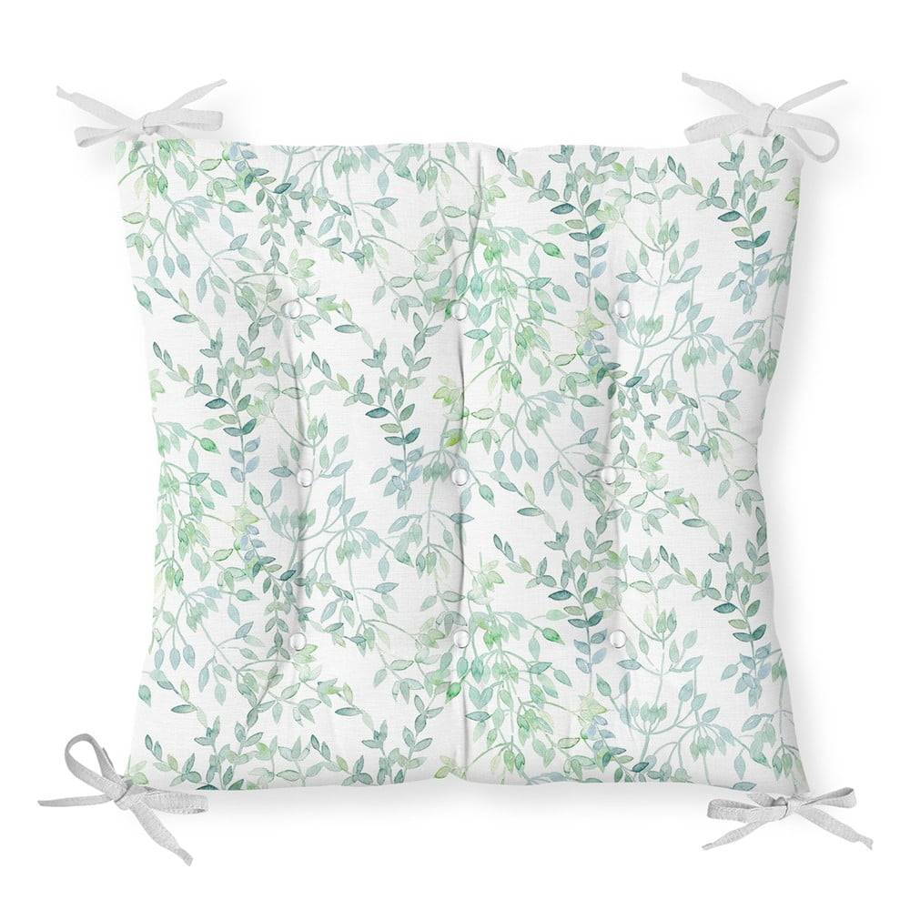 Minimalist Cushion Covers Sedák s prímesou bavlny  Delicate Greens, 40 x 40 cm, značky Minimalist Cushion Covers