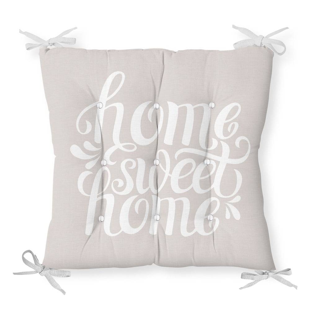 Minimalist Cushion Covers Sedák s prímesou bavlny  Home Sweet Home, 36 x 36 cm, značky Minimalist Cushion Covers