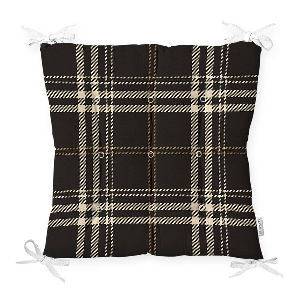 Minimalist Cushion Covers Sedák na stoličku  Flannel Black, 40 x 40 cm, značky Minimalist Cushion Covers