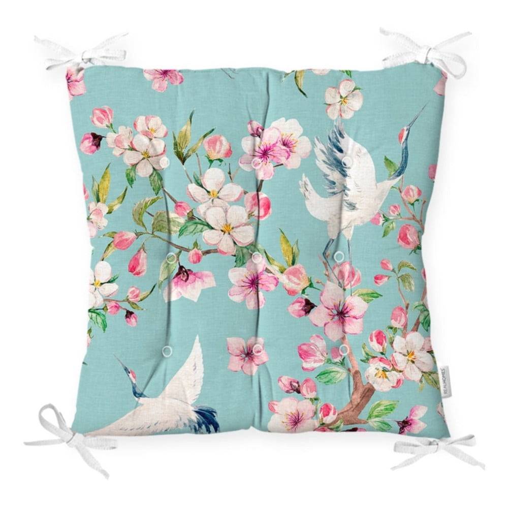 Minimalist Cushion Covers Sedák na stoličku  Flowers and Bird, 40 x 40 cm, značky Minimalist Cushion Covers