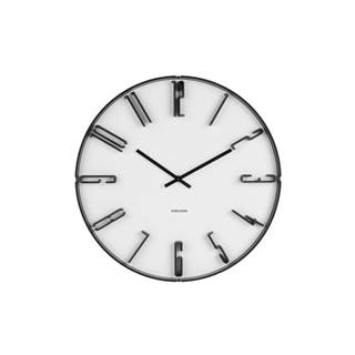 Biele nástenné hodiny Karlsson Sentient, ⌀ 40 cm