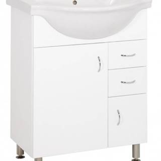 Kúpeľňová skrinka s umývadlom Cara Mia 65,8x85x51,4cm,biela,lesk