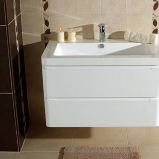 Kúpeľňová skrinka s umývadlom Praya závesná 85x53x48, biela,lesk
