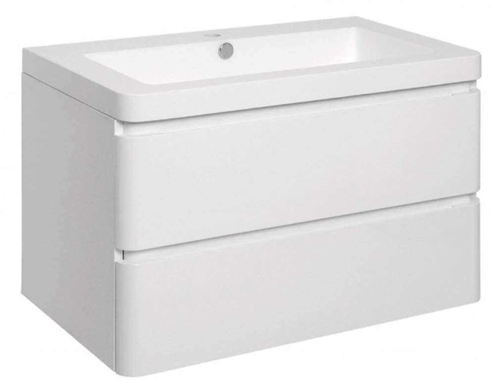 OKAY nábytok Kúpeľňová skrinka s umývadlom Praya závesná 105x53x48,biela,lesk, značky OKAY nábytok