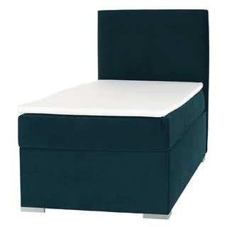 Boxspringová posteľ jednolôžko zelená 90x200 pravá SAFRA