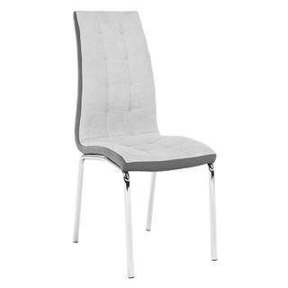 Jedálenská stolička sivá/chróm GERDA NEW rozbalený tovar