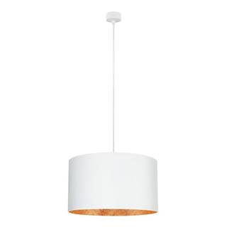 Biele stropné svietidlo s vnútrajškom v medenej farbe Sotto Luce Mika, ∅ 50 cm