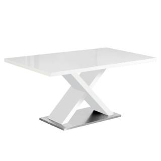 Kondela Jedálenský stôl biela s vysokým leskom HG 160x90 cm FARNEL, značky Kondela
