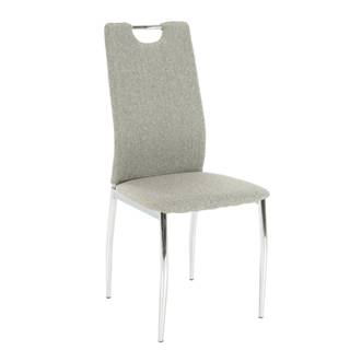 Jedálenská stolička béžový melír/chróm OLIVA NEW poškodený tovar