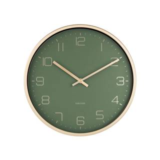 Karlsson Zelené nástenné hodiny  Elegance, značky Karlsson