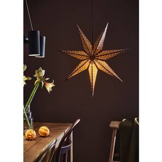 Markslöjd Hnedá vianočná závesná svetelná dekorácia  Glitter, dĺžka 75 cm, značky Markslöjd