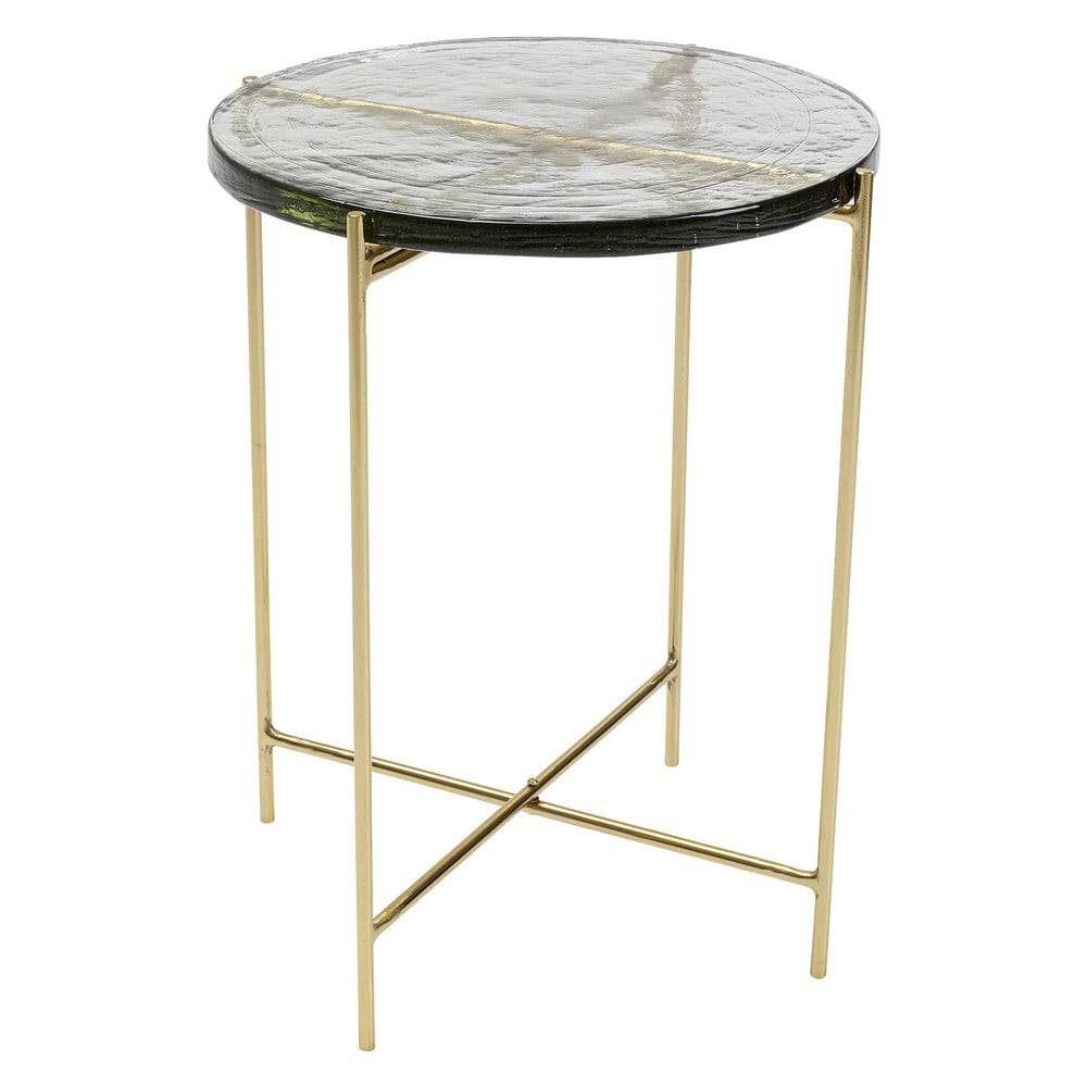 Kare Design Odkladací stolík v zlatej farbe  Ice, ø 40 cm, značky Kare Design