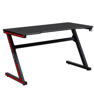 Herný stôl/počítačový stôl čierna/červená MACKENZIE 140cm