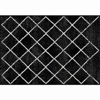 Koberec čierna/vzor 100x150  cm MATES TYP 1