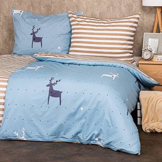 4Home  Bavlnené obliečky Deer love, 140 x 200 cm, 70 x 90 cm, značky 4Home