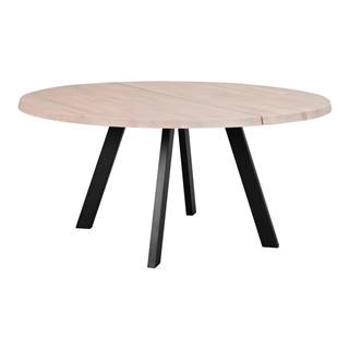 Okrúhly jedálenský stôl z bieleného dubového dreva Rowico Freddie, ø 160 cm