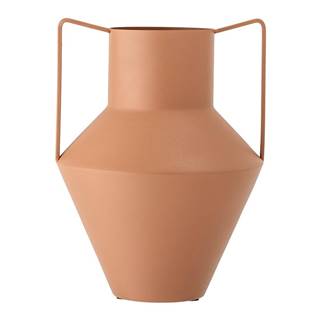 Bloomingville Oranžová kovová váza  Iola, výška 34 cm, značky Bloomingville