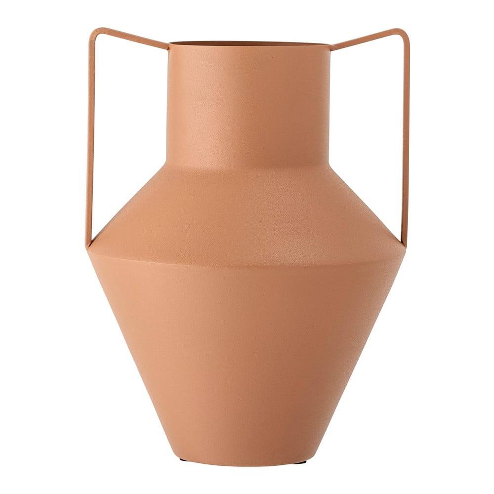 Bloomingville Oranžová kovová váza  Iola, výška 34 cm, značky Bloomingville