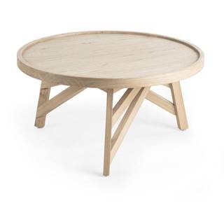 La Forma Konferenčný stolík z dreva mindi Kave Home Thais, ø 80 cm, značky La Forma