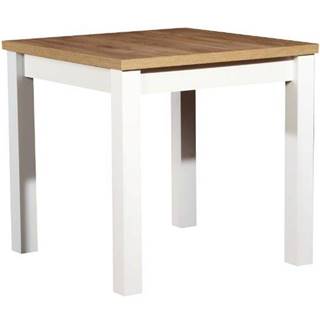 MERKURY MARKET Jedálenský stôl ST44 80x80 dub wotan / biely, značky MERKURY MARKET