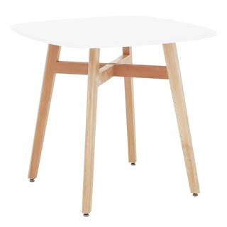 Kondela KONDELA Jedálenský stôl, biela/prírodná, 80x80 cm, DEJAN 2 NEW, značky Kondela