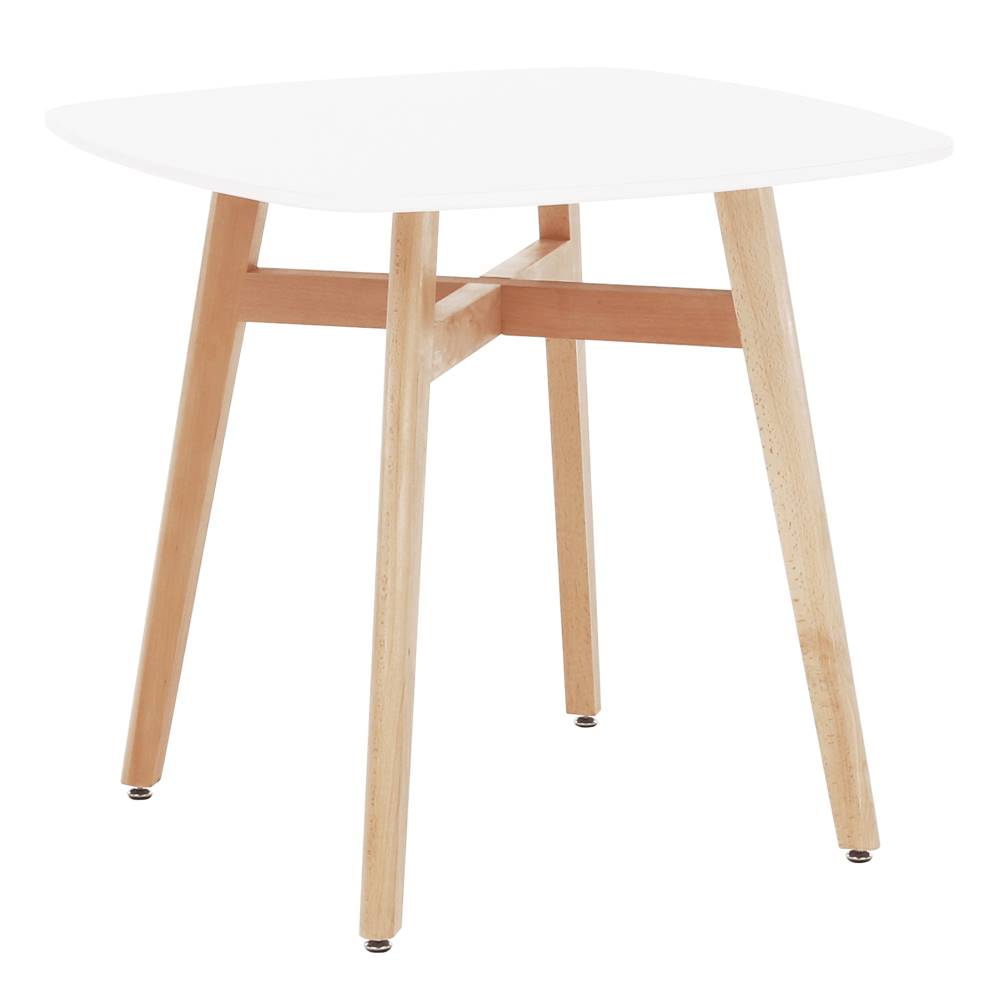 Kondela KONDELA Jedálenský stôl, biela/prírodná, 80x80 cm, DEJAN 2 NEW, značky Kondela
