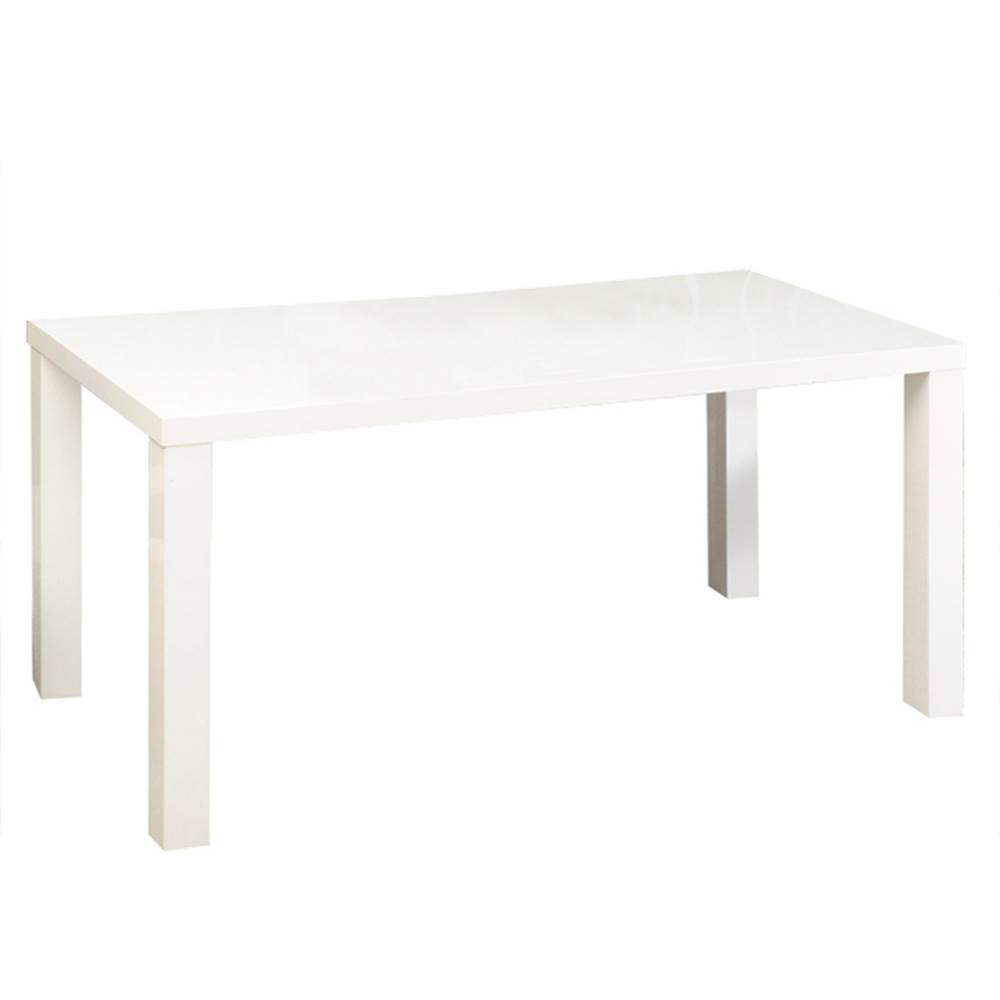 Kondela KONDELA Jedálenský stôl, biela vysoký lesk HG, 140x80 cm, ASPER NEW TYP 3 P1, poškodený tovar, značky Kondela