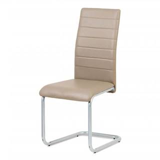 AUTRONIC DCL-102 CAP jedálenská stolička koženka cappuccino/šedý lak