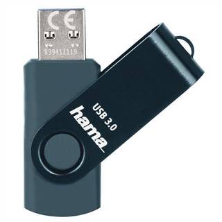 Hama HAMA 182464 USB 3.0 FLASH DRIVE ROTATE, 64 GB, 70 MB/S, PETROLEJOVA MODRA, značky Hama