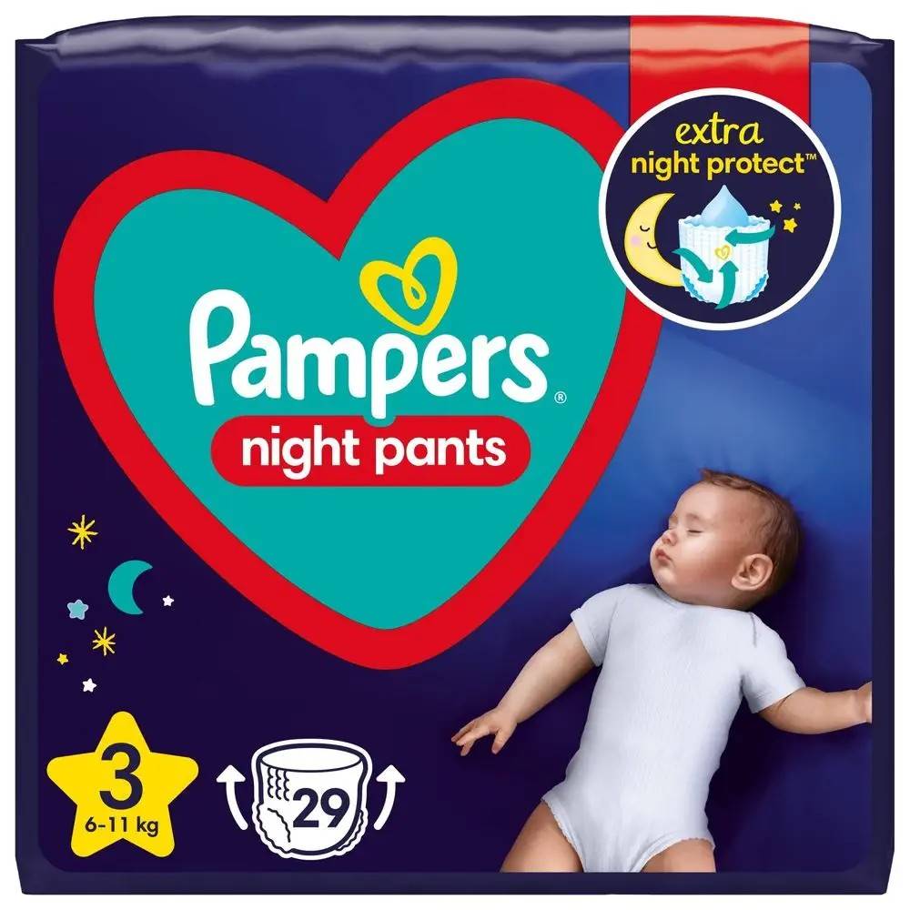 PAMPERS  NIGHT PANTS S6 19KS 15+KG, značky PAMPERS