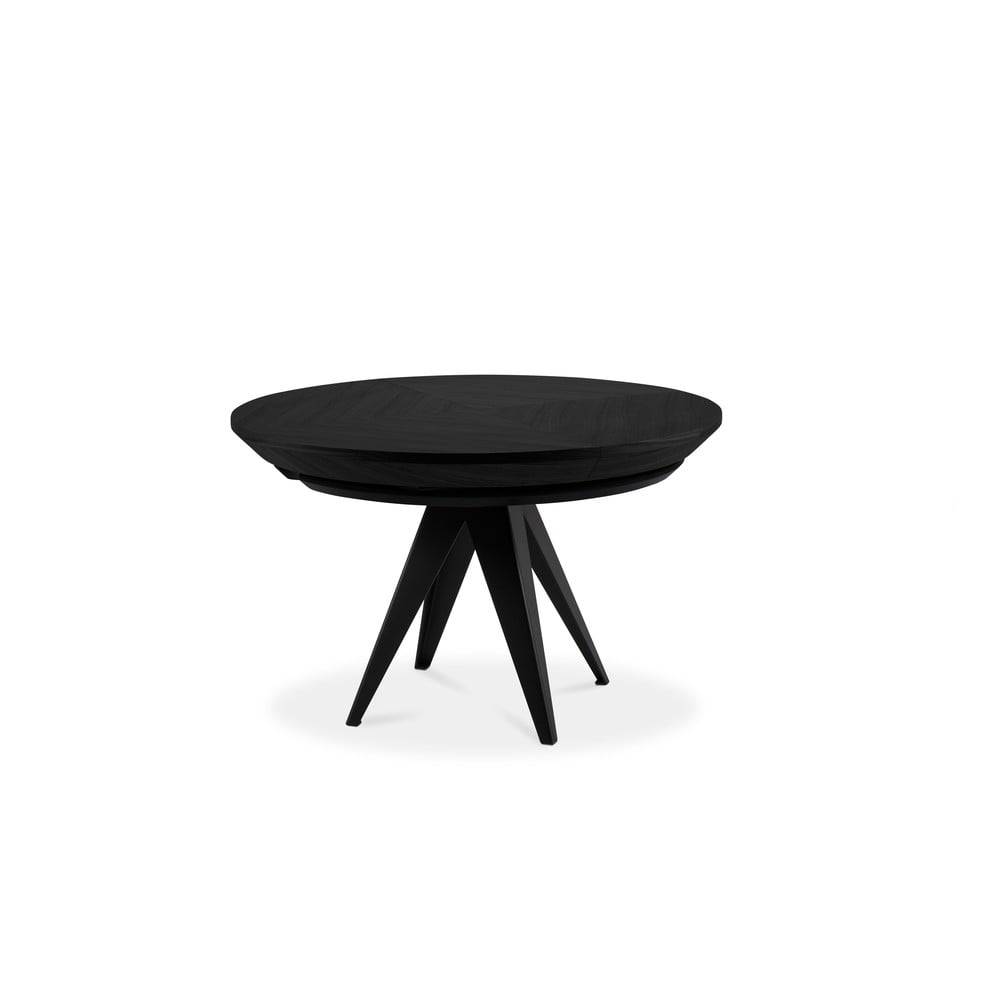 Windsor & Co Sofas Čierny rozkladací stôl z dubového dreva  Magnus, ø 120 cm, značky Windsor & Co Sofas