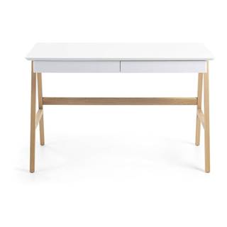 La Forma Pracovný stôl s bielou doskou Kave Home Ingo, 120 x 60 cm, značky La Forma
