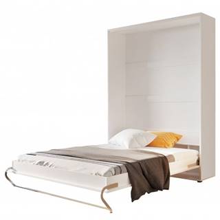 Sklápacia posteľ CONCEPT PRO CP-03 biela vysoký lesk, 90x200 cm
