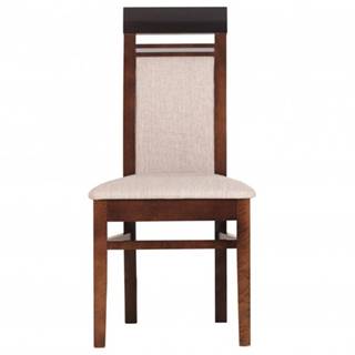 Jedálenská stolička MALLORCA FR13 orech tmavý/béžová