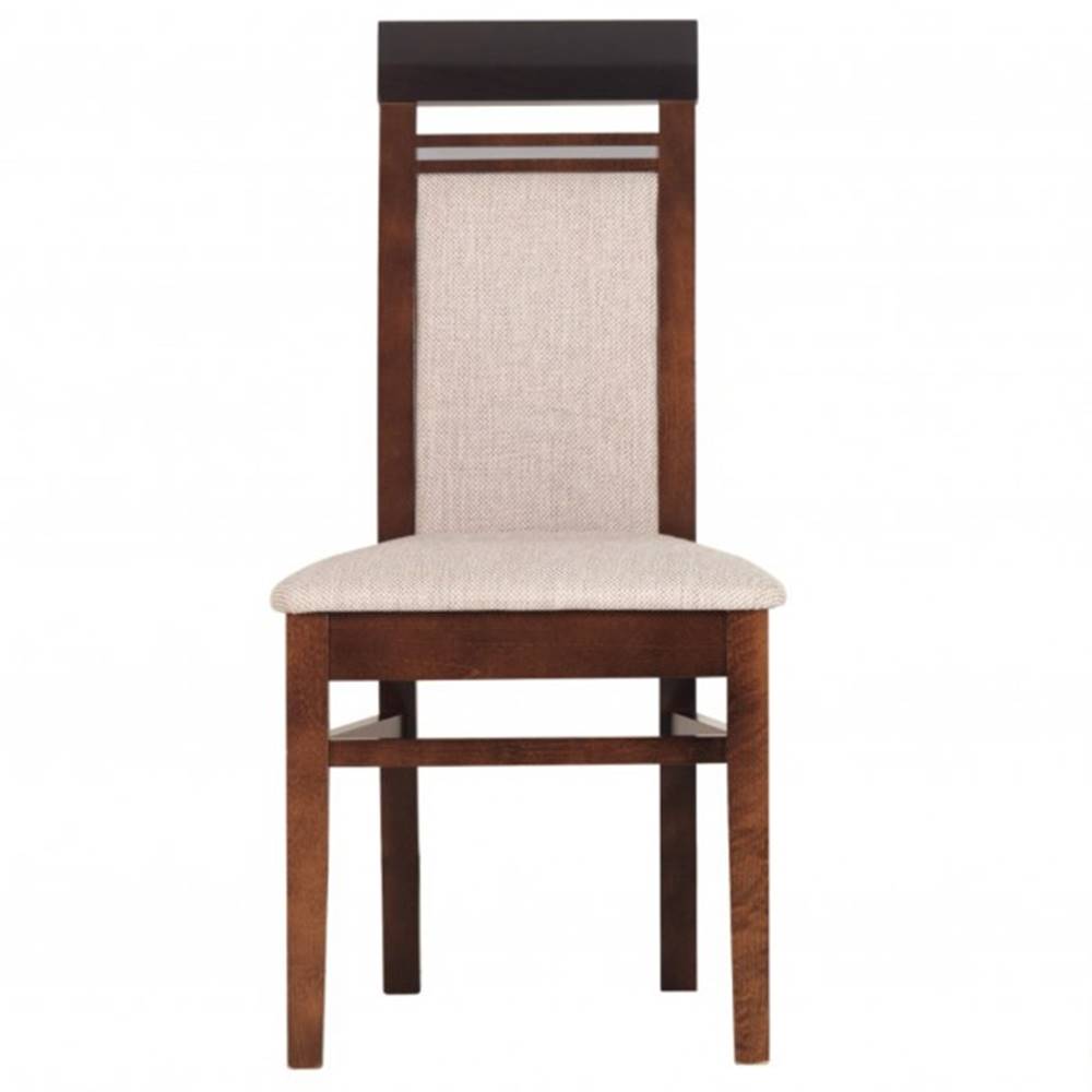 Sconto Jedálenská stolička MALLORCA FR13 orech tmavý/béžová, značky Sconto