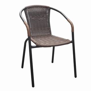 Kondela Stohovateľná stolička hnedá/čierny kov DOREN P4 poškodený tovar, značky Kondela