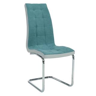Kondela Jedálenská stolička mentolová/sivá/chróm SALOMA NEW P1 poškodený tovar, značky Kondela