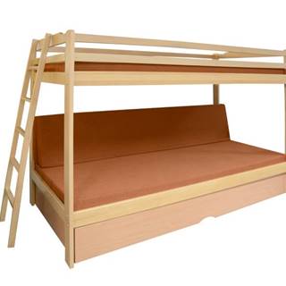 TRIO EXKLUZIV poschodová posteľ, matrace + úložný priestor