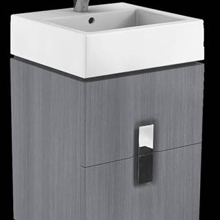 Kolo Kúpeľňová skrinka pod umývadlo  Twins 50x46x57 cm v prevedení grafit strieborný, značky Kolo